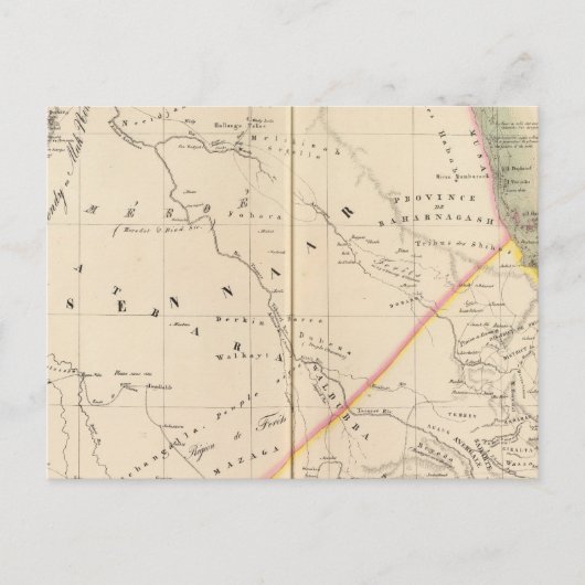 Sudan, Äthiopien Postkarte (Vorderseite)