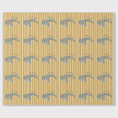 Sudan Brown Safari Streifen mit Leopard Geschenkpapier (Flach)