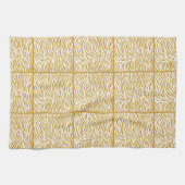 Sudan Brown Safari Zebra, gekacheltes Design Geschirrtuch (Horizontal)