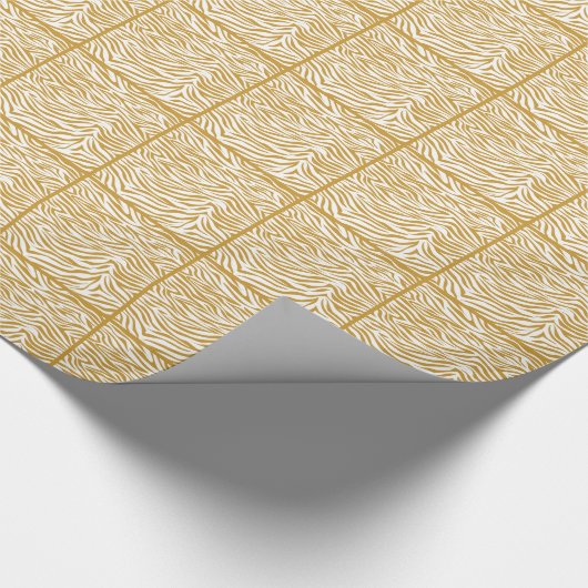 Sudan Brown Safari Zebra Tiled Geschenkpapier (Ecke)