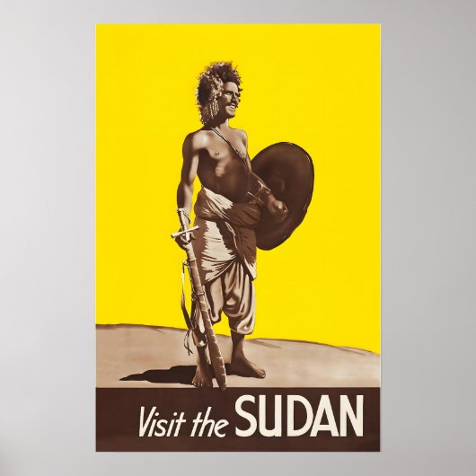 Sudan Druck Sudanese Kunst Reiseplakat  Poster (Vorne)