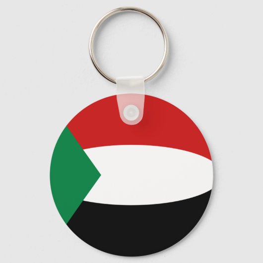 Sudan Fisheye Flag Schlüsselanhänger (Vorderseite)
