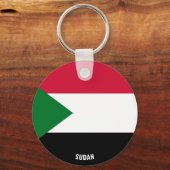 Sudan Flag Charming Patriotic Schlüsselanhänger (Vorderseite)