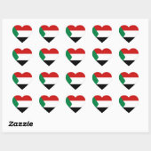 "Sudan Flag Heftpflaster" Herz-Aufkleber (Blatt)