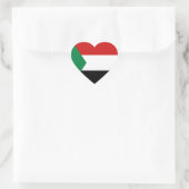 "Sudan Flag Heftpflaster" Herz-Aufkleber (Tasche)
