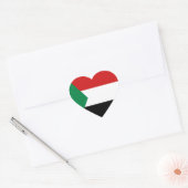 "Sudan Flag Heftpflaster" Herz-Aufkleber (Umschlag)