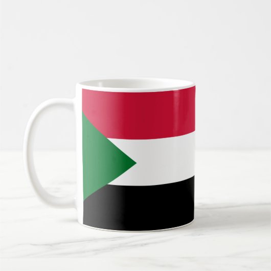 Sudan Flag Keramik Kaffee Tasse (Links)