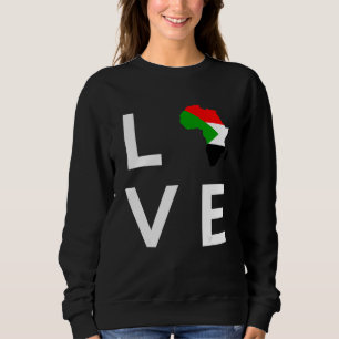 Sudan Flag Liebe Afrika Kontinentale Silhouette fü Sweatshirt