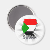 Sudan Flag Map 2.0 Magnet (Vorderseite/Rückseite)