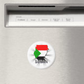 Sudan Flag Map 2.0 Magnet (In Situ (Geschirrspüler))