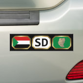 Sudan Flag Map Code Autoaufkleber (Auf Auto)