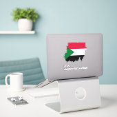 Sudan Flag Map Patriotic Aufkleber (Laptop auf Schreibtisch)