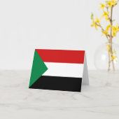 "Sudan Flag Notecard" Karte (Gelbe Blume)