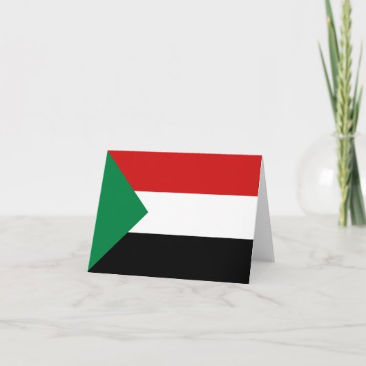 "Sudan Flag Notecard" Karte (Vorderseite)