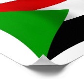 Sudan Flag Poster Print (Ecke)