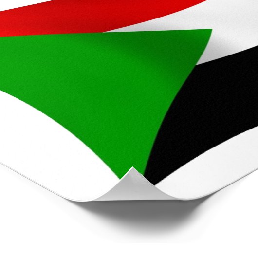 Sudan Flag Poster Print (Ecke)