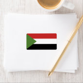 Sudan-Flagge Adressaufkleber (Insitu)