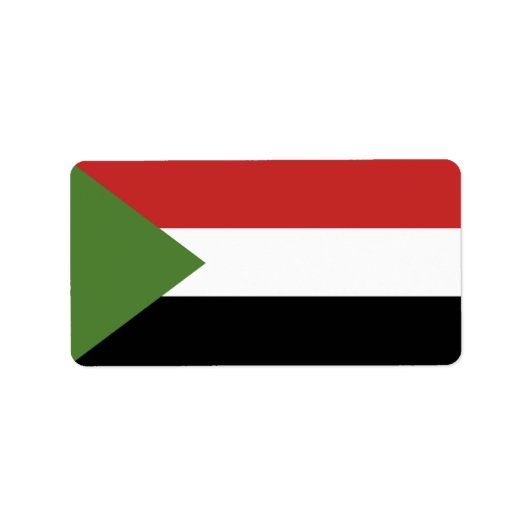 Sudan-Flagge Adressaufkleber (Vorne)