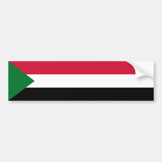 Sudan-Flagge Autoaufkleber (Vorne)