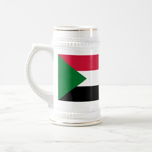 Sudan-Flagge Bierglas (Links)