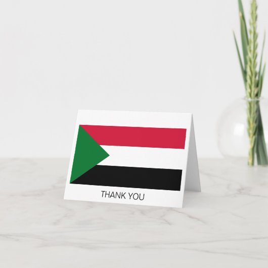 Sudan-Flagge Dankeskarte (Vorderseite)
