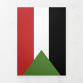 Sudan-Flagge Dreifach Gefaltete Karte (Cover)