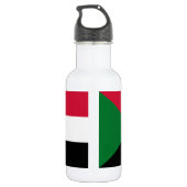 Sudan-Flagge Edelstahlflasche (Rückseite)