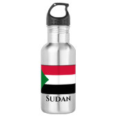 Sudan-Flagge Edelstahlflasche (Vorderseite)