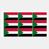 Sudan-Flagge Etiketten (Blatt)