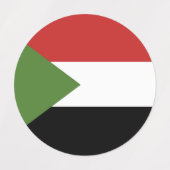Sudan-Flagge Etiketten (Design 1)