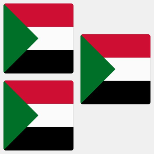 Sudan-Flagge Etiketten (Gruppe)