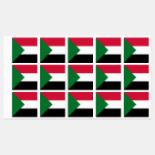 Sudan-Flagge Etiketten (Blatt)