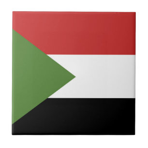 Sudan-Flagge Fliese