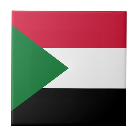 Sudan-Flagge Fliese (Vorderseite)
