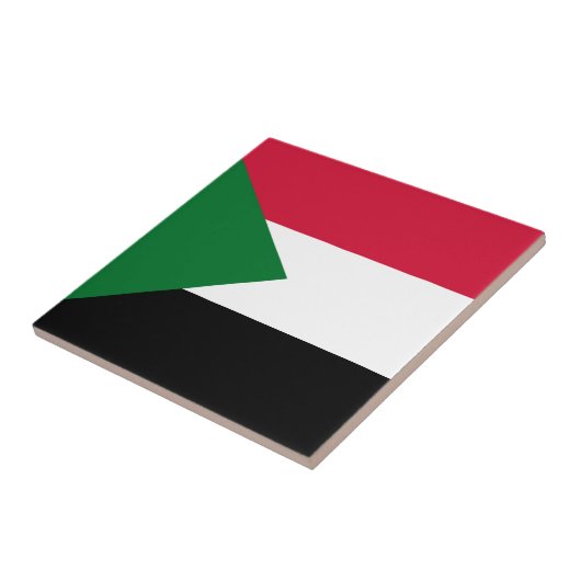 Sudan-Flagge Fliese (Seite)
