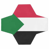 Sudan-Flagge Fußball (Flach)