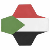 Sudan-Flagge Fußball (Flach)