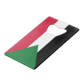 Sudan-Flagge Geldbeutel Flaschenöffner (Vorderseite Schrägansicht)