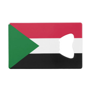 Sudan-Flagge Geldbeutel Flaschenöffner