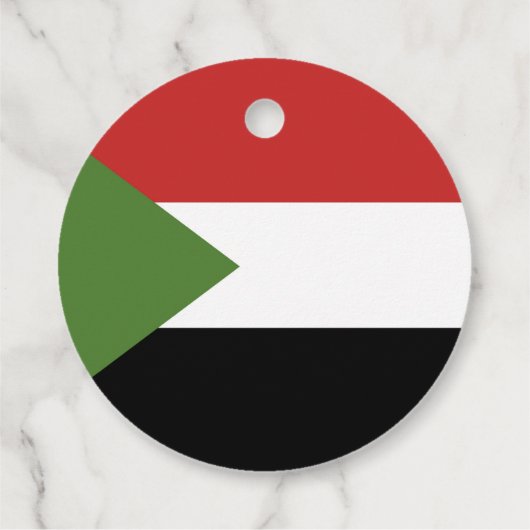 Sudan-Flagge Geschenkanhänger (Rückseite)