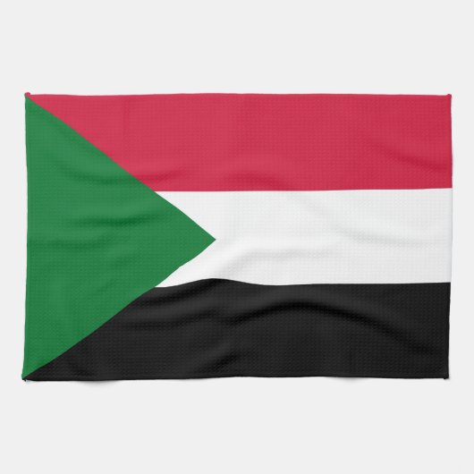 Sudan-Flagge Geschirrtuch (Horizontal)