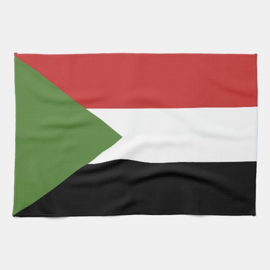 Sudan-Flagge Geschirrtuch (Horizontal)