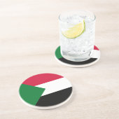 Sudan-Flagge Getränkeuntersetzer (Seite)