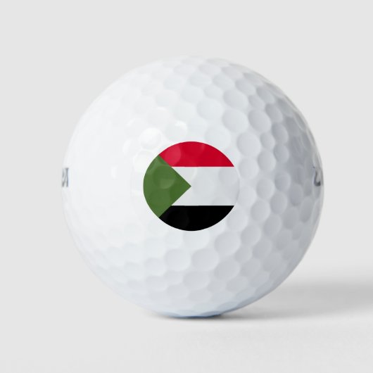 Sudan-Flagge Golfball (Vorderseite)