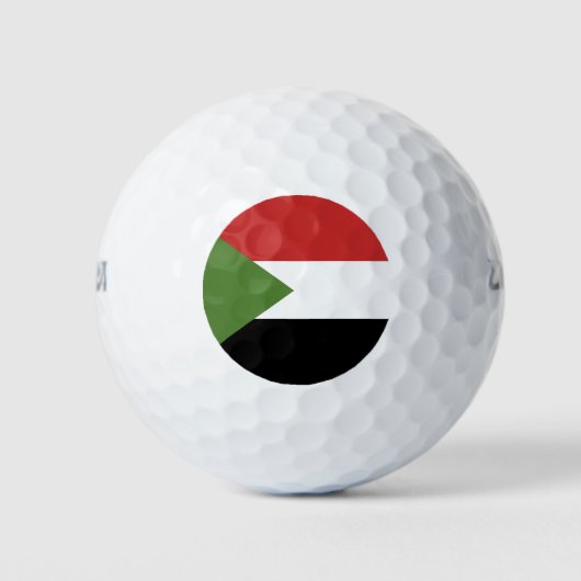 Sudan-Flagge Golfball (Vorderseite)
