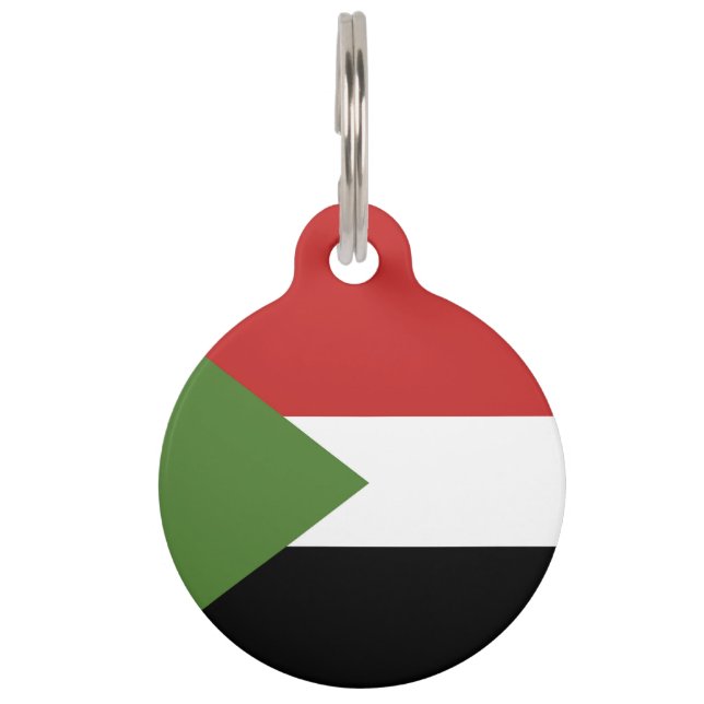 Sudan-Flagge Haustiermarke (Vorderseite)