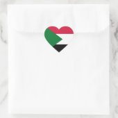 Sudan-Flagge Herz-Aufkleber (Tasche)