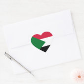 Sudan-Flagge Herz-Aufkleber (Umschlag)
