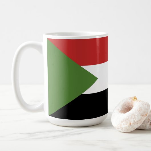 Sudan-Flagge Kaffeetasse (Mit Donut)