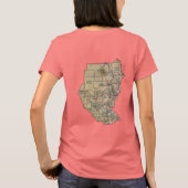 Sudan-Flagge + Karte T - Shirt (Rückseite)